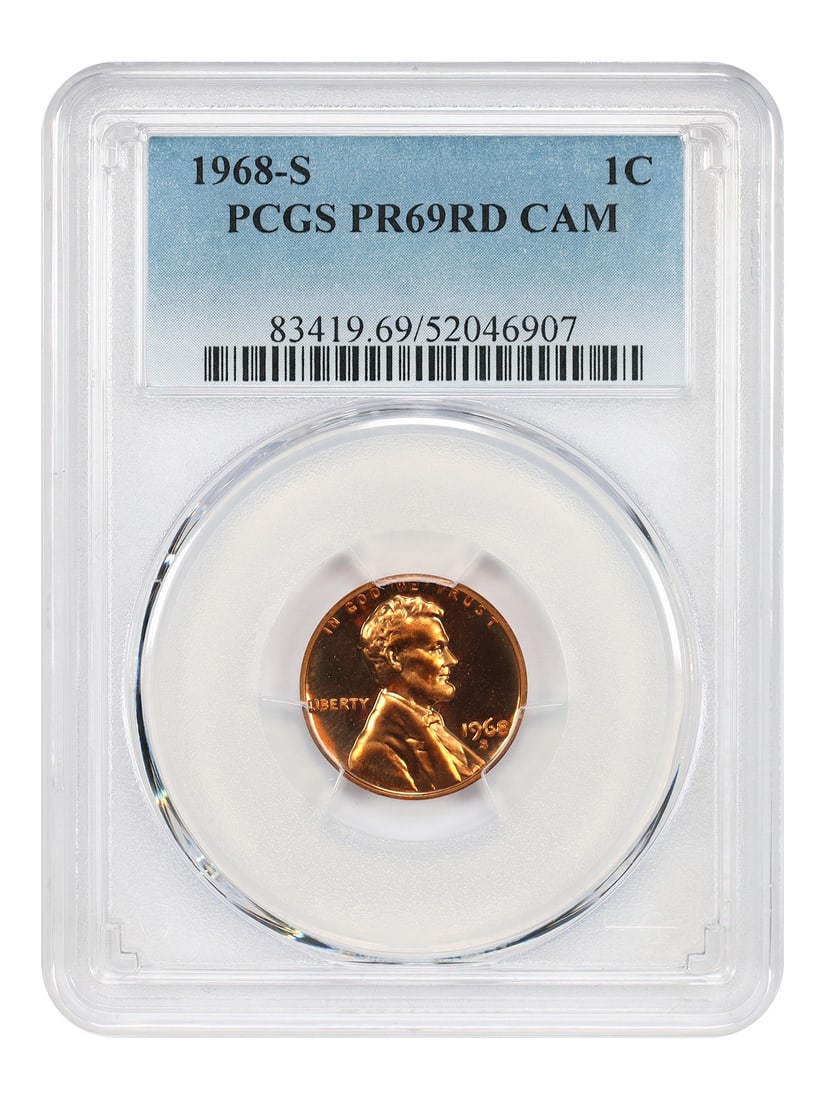 Lincoln Cent (Modern) - 1968-S 1C PCGS PR69RD CAM: Lincoln Cent (Modern) - 1968-S 1C PCGS PR69RD CAM This listing features Lincoln Cent (Modern) - 1968-S 1C PCGS PR69RD CAM. Item specifics are provided below. Item Specifics: Certification: PCGS Certif