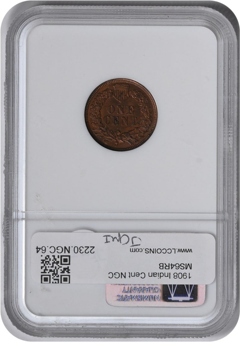 NGC 1908 Indian Cent MS64RB - 2