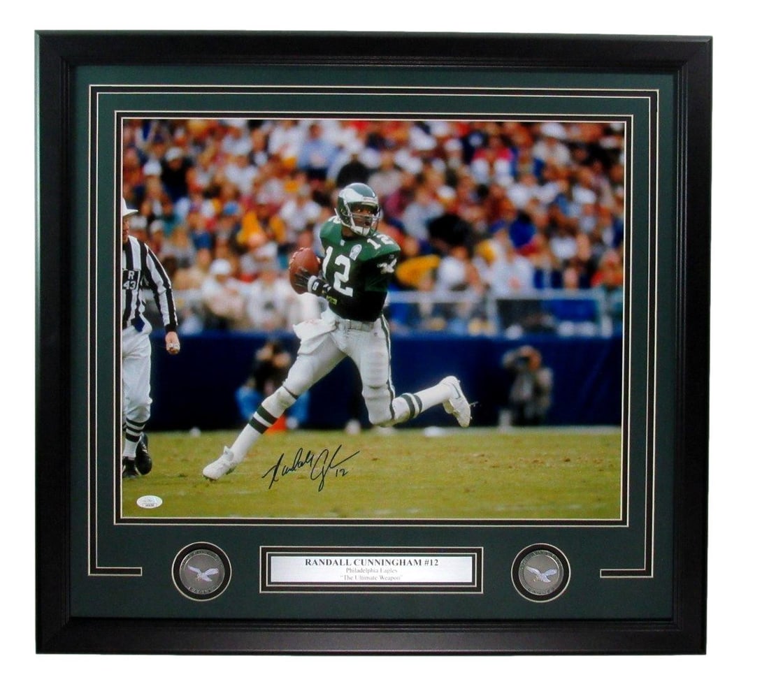 197402 Randall Cunningham Signed 16x20 Photo Philadelphia Eagles Framed JSA (1 of 4)