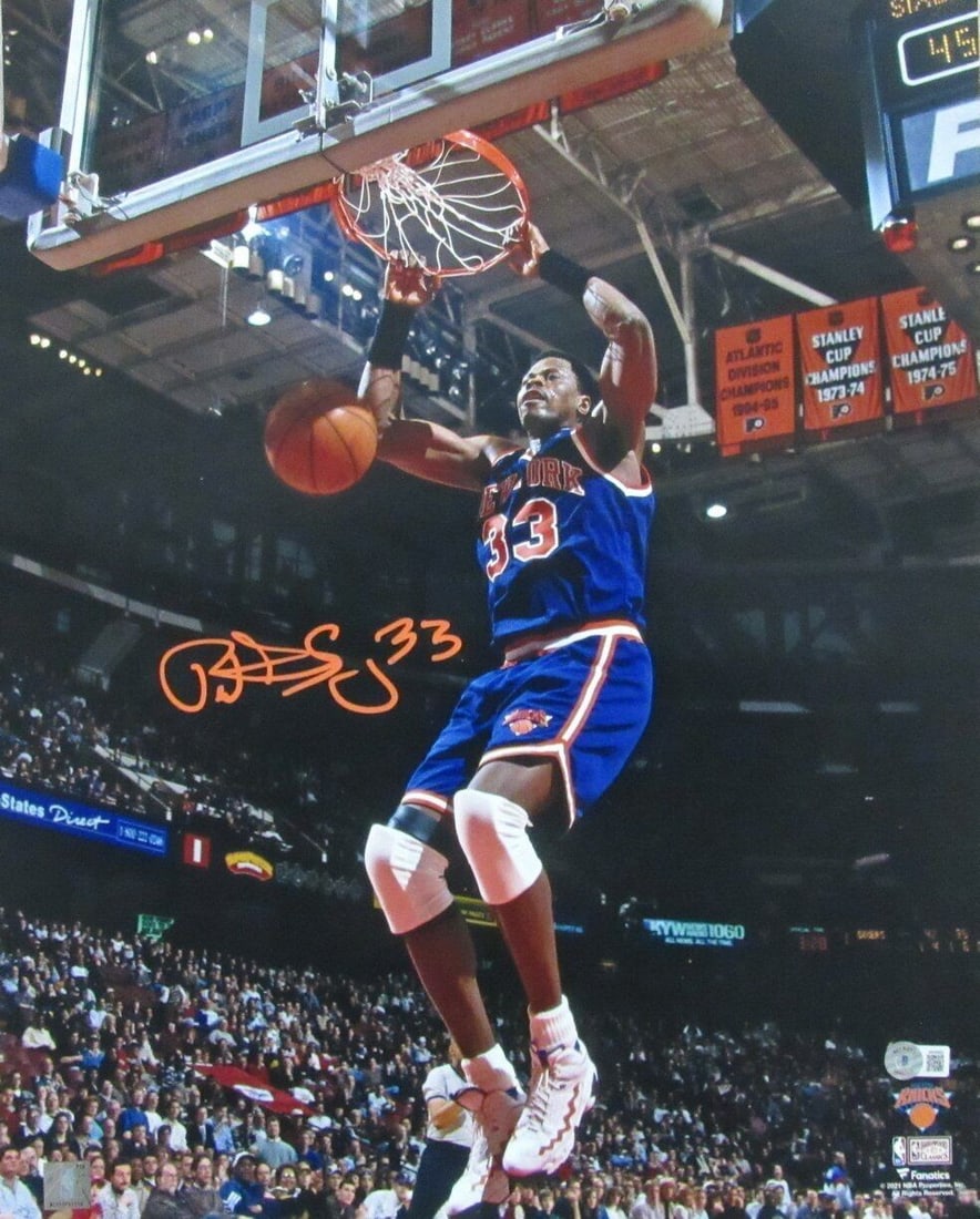 177495 Patrick Ewing HOF Autographed 16x20 Photo New York Knicks BAS Beckett (1 of 3)
