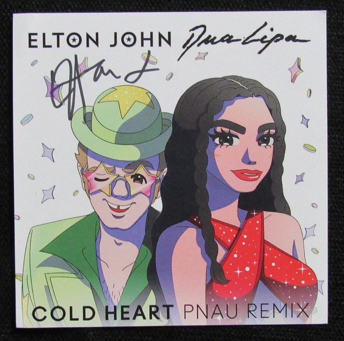 JSA LOA 180997 - ELTON JOHN Signed Elton & Dua "Cold Heart Pnau Remix" CD Insert: JSA LOA 180997 - ELTON JOHN Signed Elton & Dua "Cold Heart Pnau Remix" CD Insert This listing features JSA LOA 180997 - ELTON JOHN Signed Elton & Dua "Cold Heart Pnau Remix" CD Insert. Item specifics