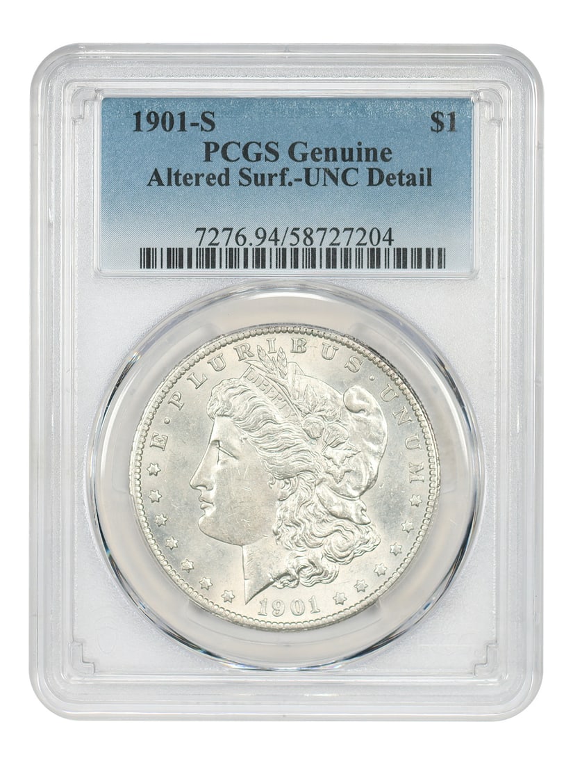 Morgan Dollar - 1901-S $1 PCGS UNC Details (Altered Surfaces) (1 of 4)