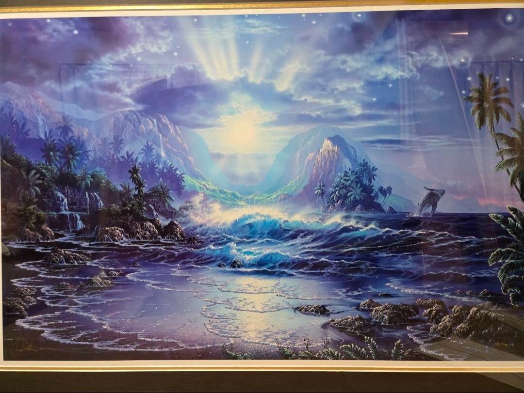 Certificate Christian Riese Lassen Serenity Mixed Media Hand Signed Art with (1 of 10)