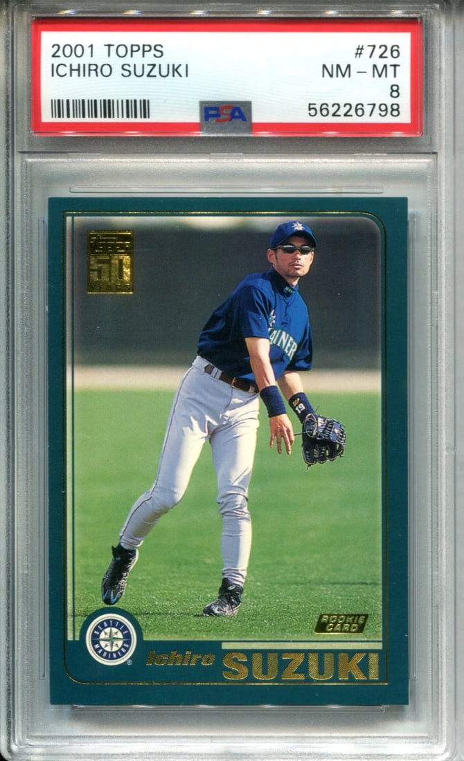 Card Ichiro Suzuki 2001 Topps #726 PSA NM-MT 8 (1 of 2)