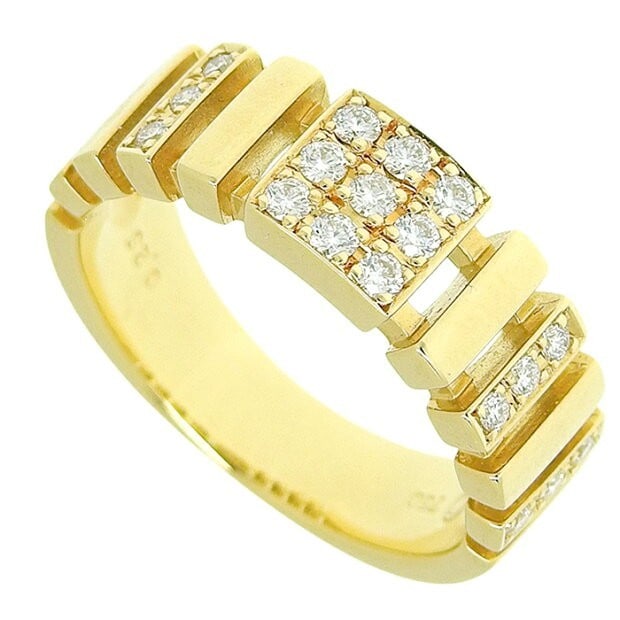 EU50 Concord Diamond 0.25ct 18k Yellow Gold Wide Band Ring with Box Paper US5.5 (1 of 7)