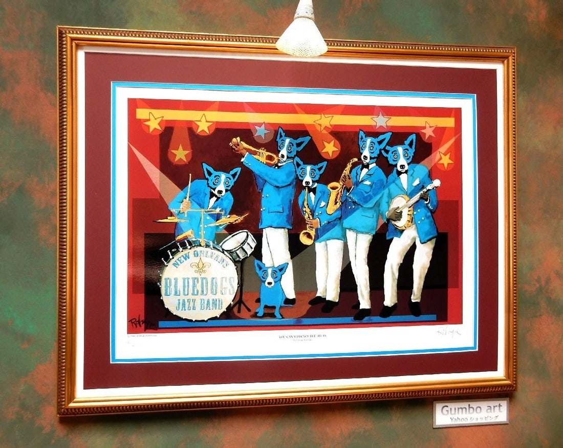 500 George Rodrigue You Cant Drown The Blues Serigraph print signed numbered (1 of 9)