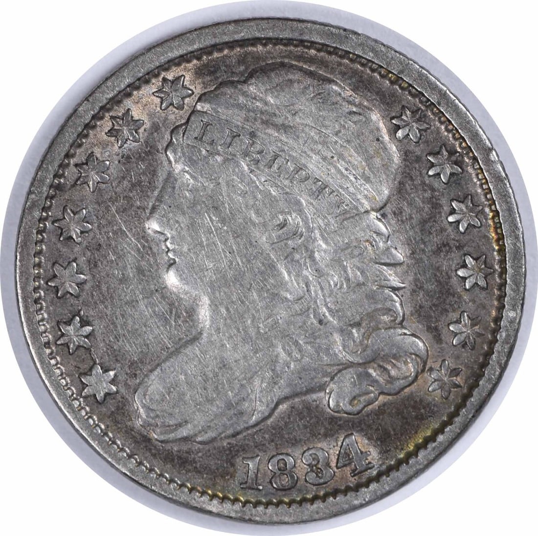 Uncertified 1834 Bust Silver Dime Choice VF (1 of 2)