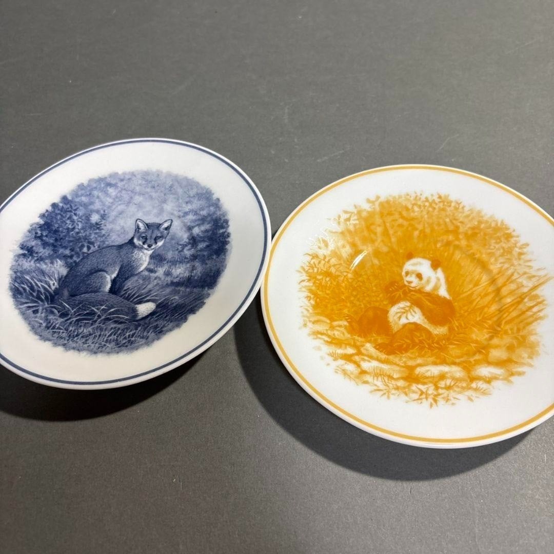 Tableware Hermes Panda Fox Design Plate Set of 2 French Porcelain Decorative (1 of 10)