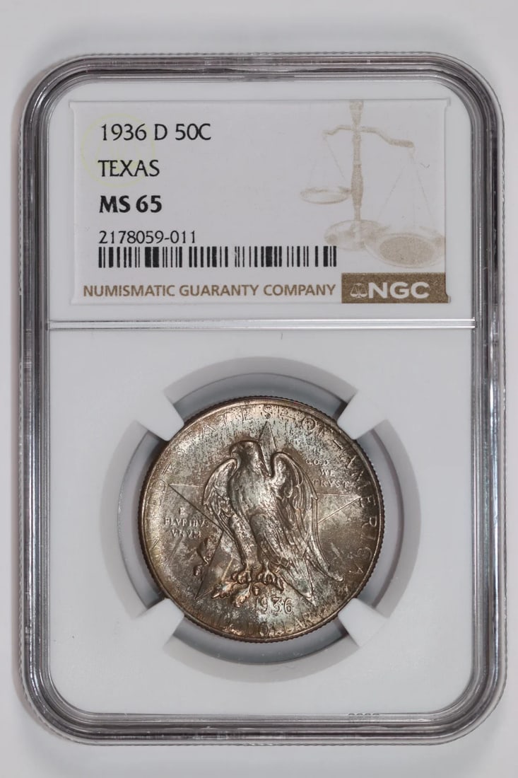 MS65 1936-D TEXAS COMMEMORATIVE HALF DOLLAR NGC (1 of 2)