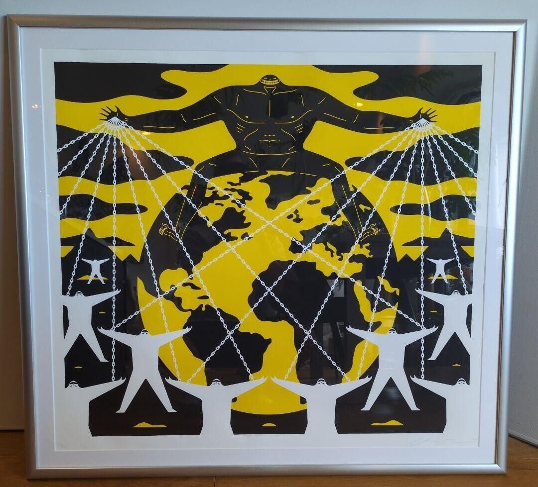 It's Mine - Cleon Peterson Original Silkscreen Art Print Signed Numbered Framed: It's Mine - Cleon Peterson Original Silkscreen Art Print Signed Numbered Framed This listing features It's Mine - Cleon Peterson Original Silkscreen Art Print Signed Numbered Framed. Item specifics ar