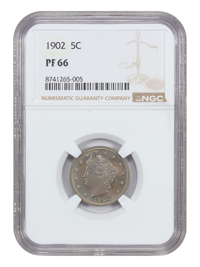 Liberty Nickel - 1902 5C NGC PR66 (1 of 6)