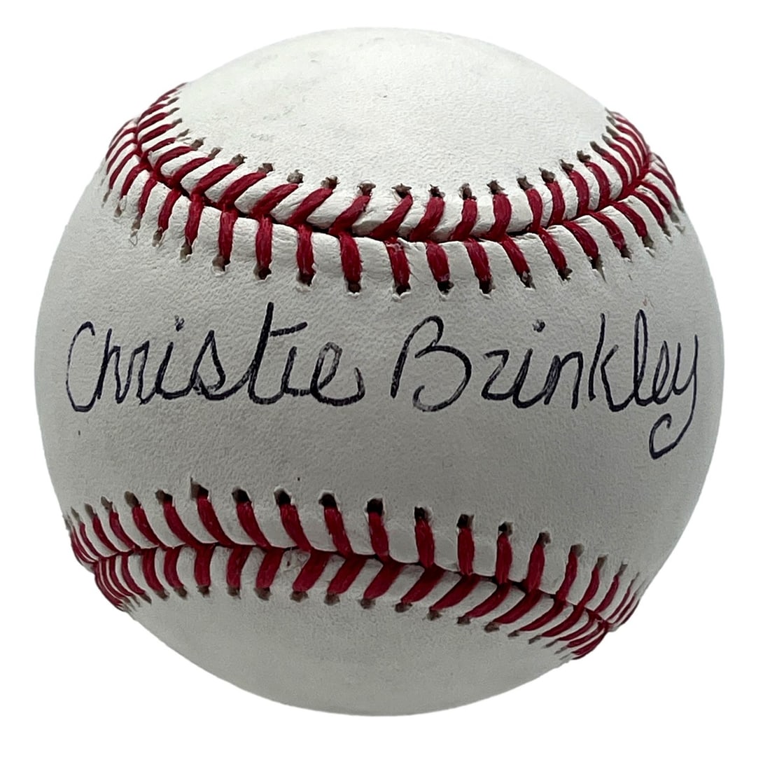 205341 Christie Brinkley Model Signed/ Autographed OML Baseball JSA (1 of 3)