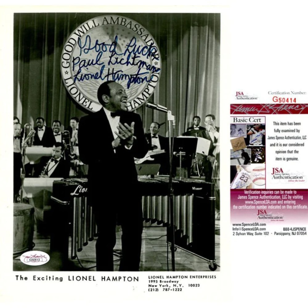 JSA Lionel Hampton Signed 8x10 Photo (1 of 1)