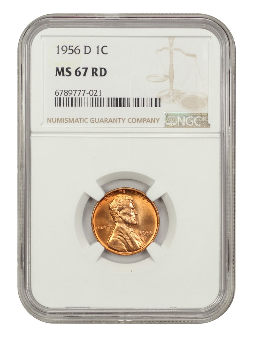 MS67RD 1956-D 1C NGC: MS67RD 1956-D 1C NGC This listing features MS67RD 1956-D 1C NGC. Item specifics are provided below. Item Specifics: Certification: NGC Certification Number: 6789777021 Circulated/Uncirculated: Uncircu