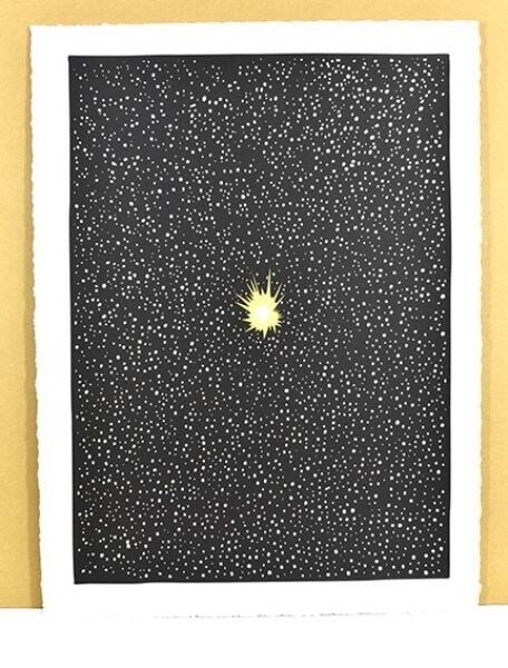 Numbered Joshua Vides Original Silkscreen "Exploding Planet" Signed - 2