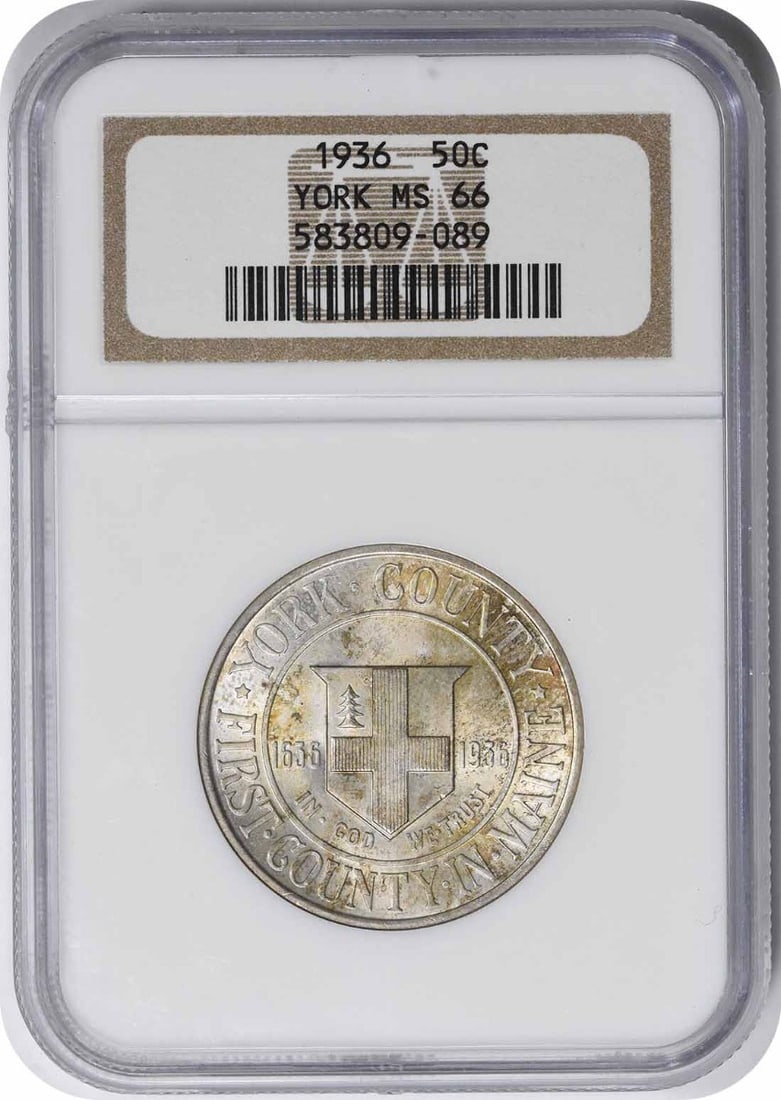 NGC York Commemorative Silver Half Dollar 1936 MS66: NGC York Commemorative Silver Half Dollar 1936 MS66 This listing features NGC York Commemorative Silver Half Dollar 1936 MS66. Item specifics are provided below. Item Specifics: Country Of Origin: