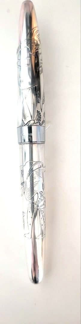 Vintage Pilot Silverson Utamaro Fountain Pen 18K EF Sterling Silver 1960s70s (1 of 11)