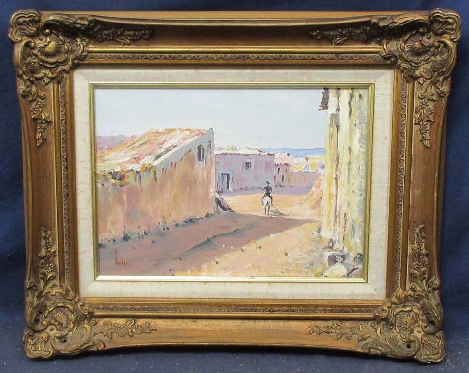 Signed Manuel de Iigo Pueblo Castellano Original Oil Painting Spain Landscape: Signed Manuel de Iigo Pueblo Castellano Original Oil Painting Spain Landscape This listing features Signed Manuel de Iigo Pueblo Castellano Original Oil Painting Spain Landscape. Item specifics are pr