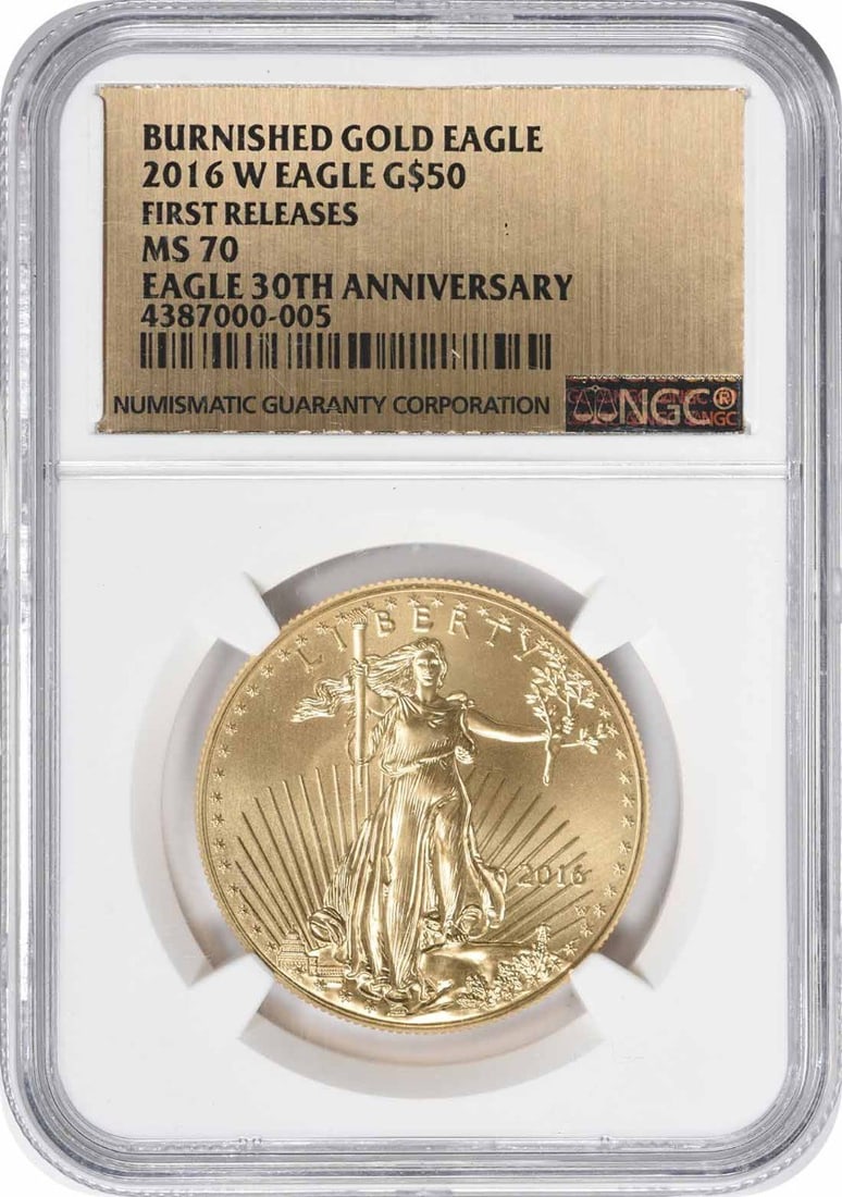 NGC 2016-W $50 American Gold Eagle Burnished MS70 First Releases (1 of 2)