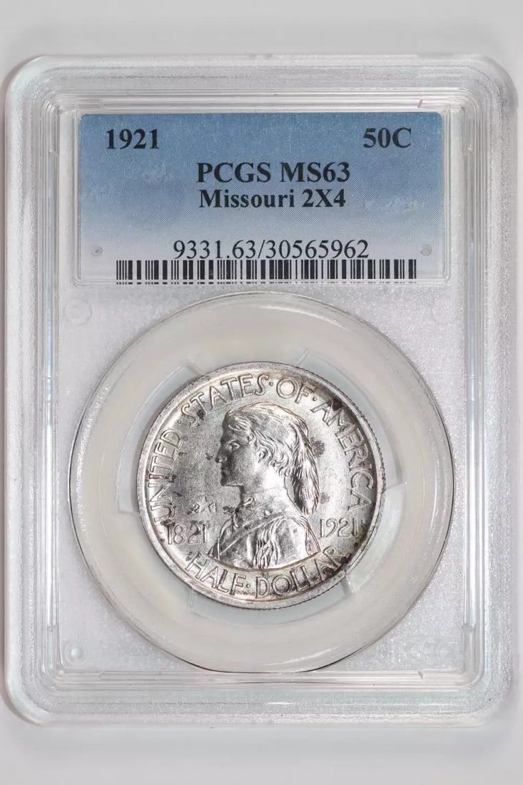MS63 1921 MISSOURI 2X4 COMMEMORATIVE HALF DOLLAR PCGS: MS63 1921 MISSOURI 2X4 COMMEMORATIVE HALF DOLLAR PCGS This listing features MS63 1921 MISSOURI 2X4 COMMEMORATIVE HALF DOLLAR PCGS. Item specifics are provided below. Item Specifics: Country Of Origin: