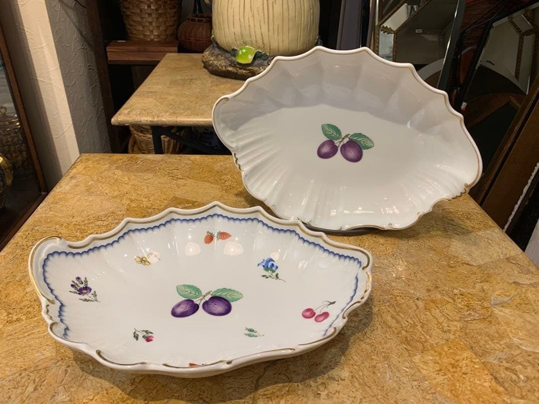 Tableware Richard Ginori Shell Dish Italian Fruit Design Set of 2 Vintage (1 of 18)