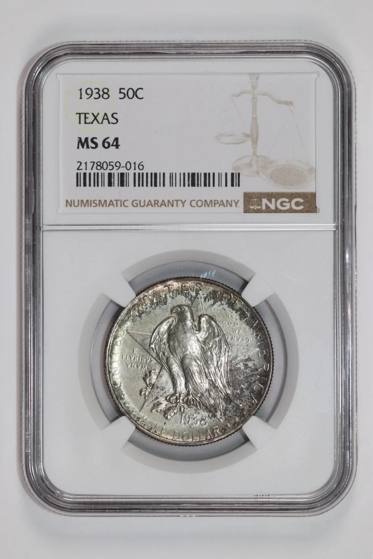 MS64 1938 TEXAS COMMEMORATIVE HALF DOLLAR NGC (1 of 2)