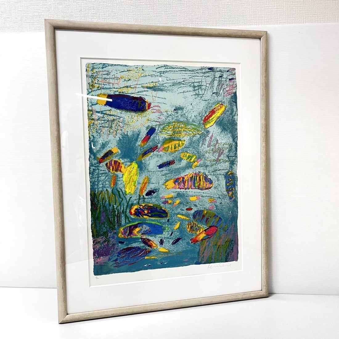 8969cm Ken Done Fishes in Sea Hand Signed Limited Edition Lithograph Framed (1 of 8)