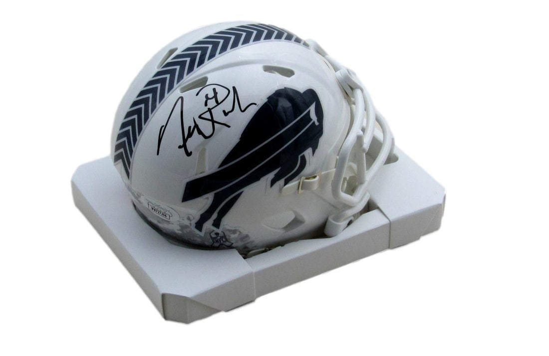 194005 Frank Reich Signed Salute to Service Mini Helmet Buffalo Bills JSA (1 of 4)