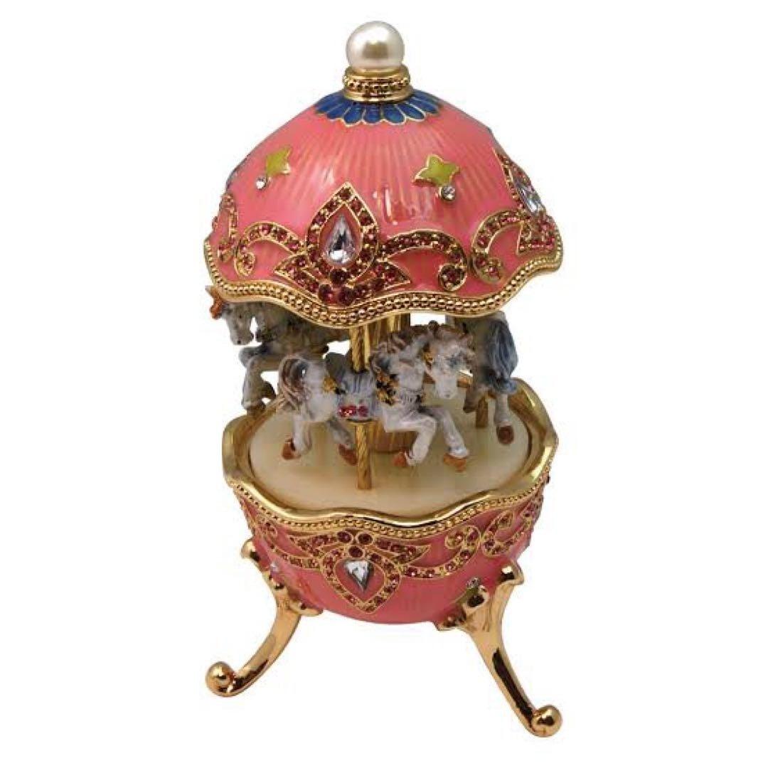 CarouselFigure Egg Art Merry Go Round Music Box Wishing To The Stars Collectible (1 of 4)