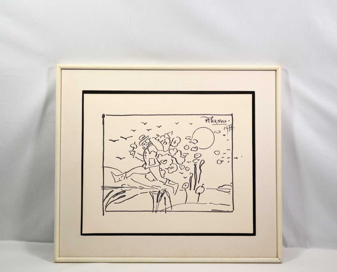Art Peter Max Ecology ? Lithograph 1978 Hand Signed Framed Psychedelic Authentic (1 of 10)