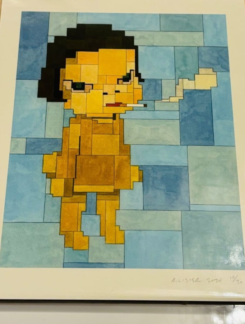 Collectible Adam Lister Nara Yoshitomo Silkscreen Giclee Print Signed Ed 20 Rare (1 of 4)