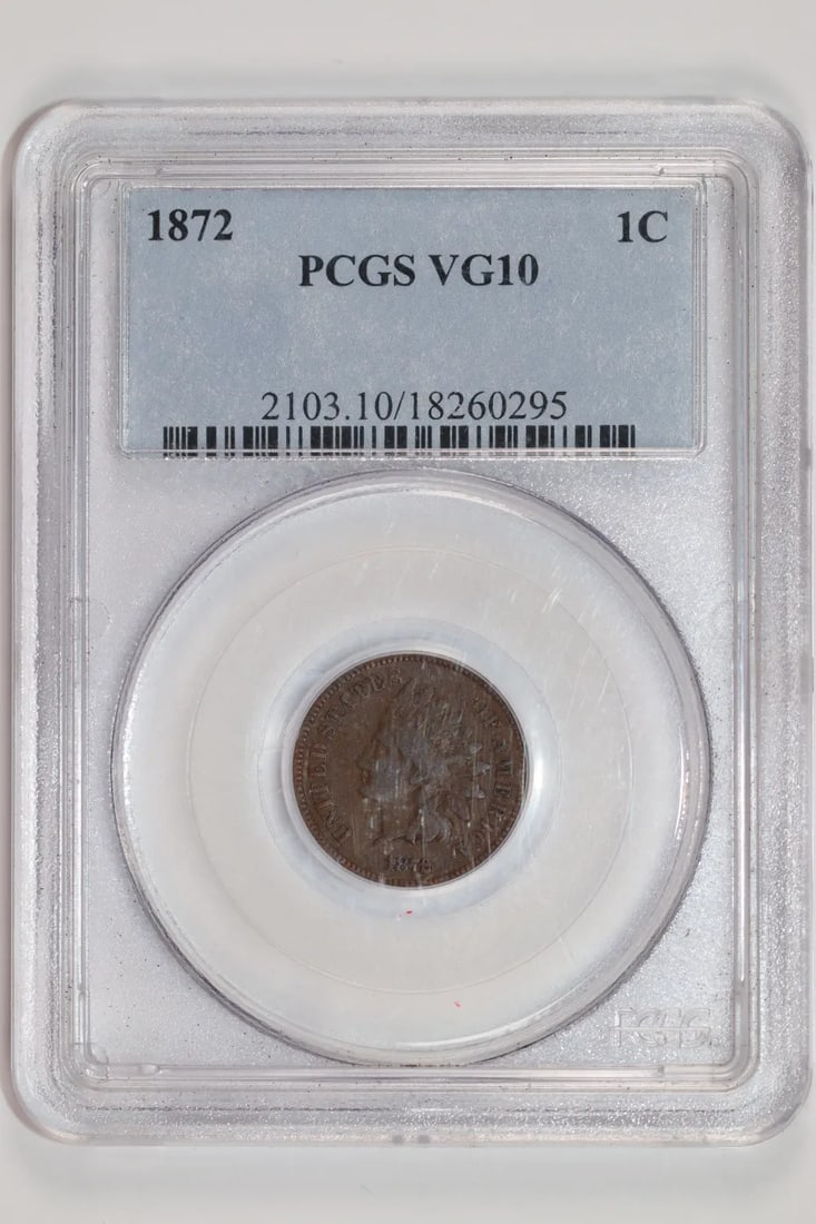 VG10 1872 INDIAN HEAD CENT PCGS (1 of 2)