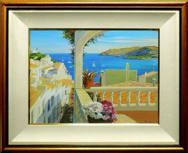Mediterranean Danilo Fernandez Original Oil Painting Balcony View Signed (1 of 6)