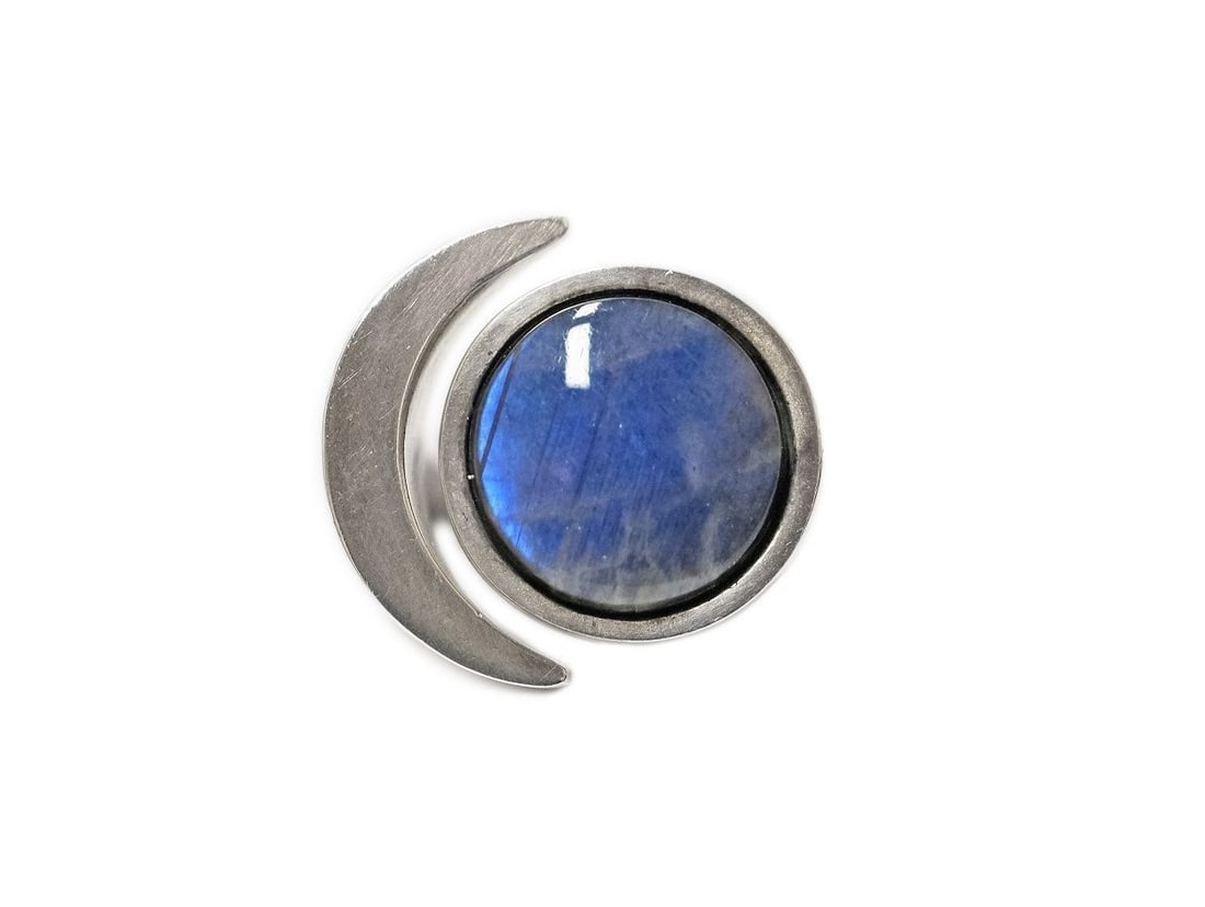 Rare Georg Jensen No.177 Labradorite Sterling Silver Ring US5.5 in (1 of 7)