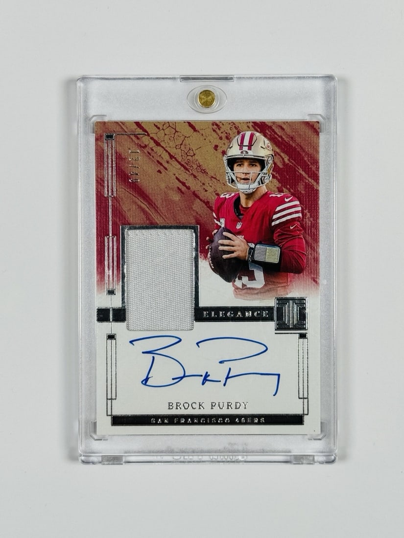 49 2024 PANINI IMPECCABLE BROCK PURDY #EVA-BPY ELEGANCE PATCH AUTO/ (1 of 2)