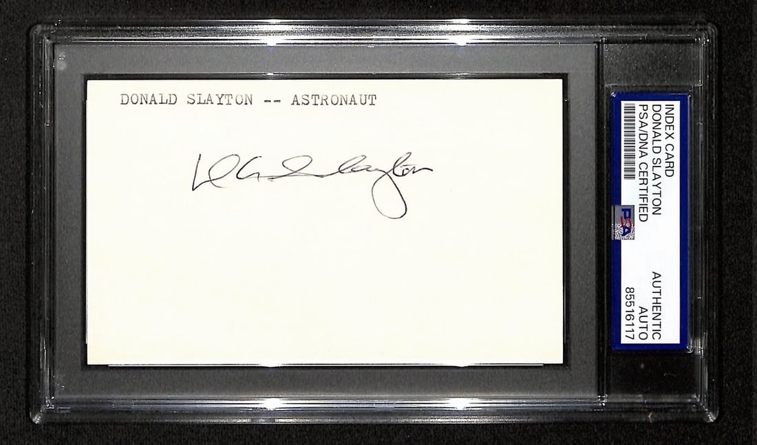 197803 Donald Slayton Signed/ Autographed 3x5 Index Card Astronaut PSA/ DNA: 197803 Donald Slayton Signed/ Autographed 3x5 Index Card Astronaut PSA/ DNA This listing features 197803 Donald Slayton Signed/ Autographed 3x5 Index Card Astronaut PSA/ DNA. Item specifics are provid