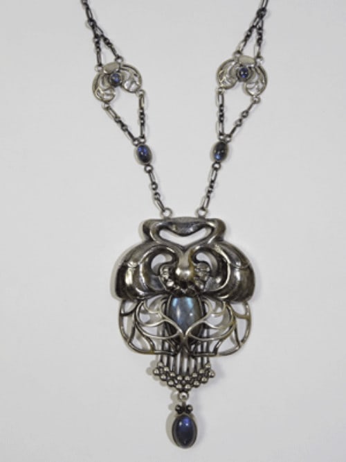 Box Georg Jensen 110th Anniversary No.1 Pendant Labradorite Necklace w/ Original (1 of 7)