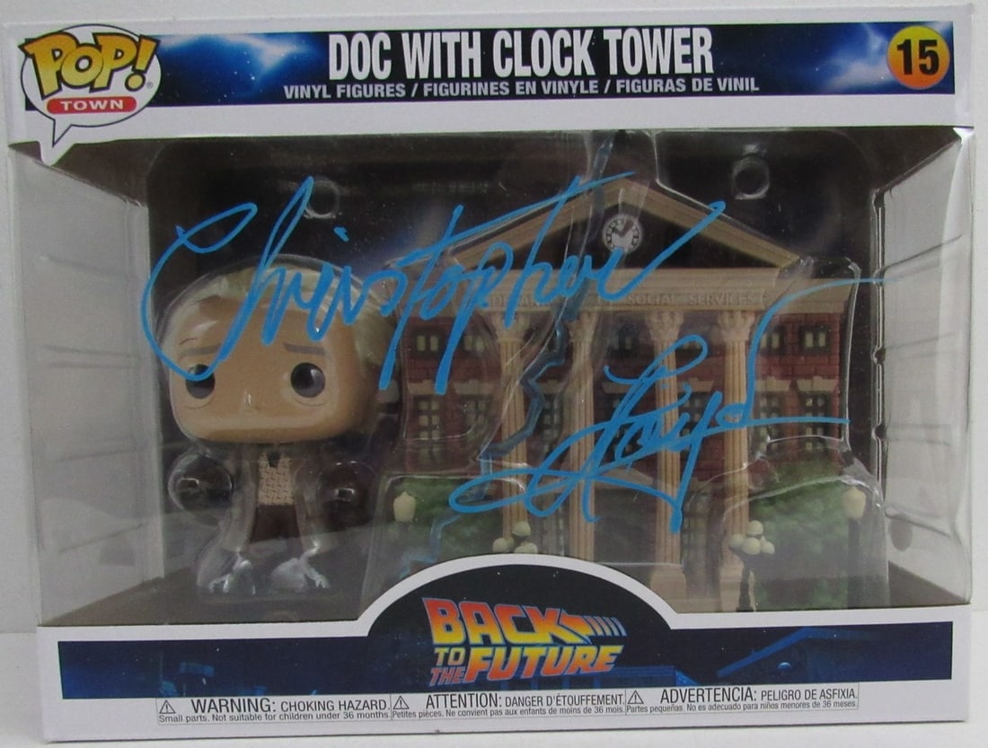 JSA Christopher Lloyd Autographed Funko Pop #15 Doc With Clock Tower (1 of 4)