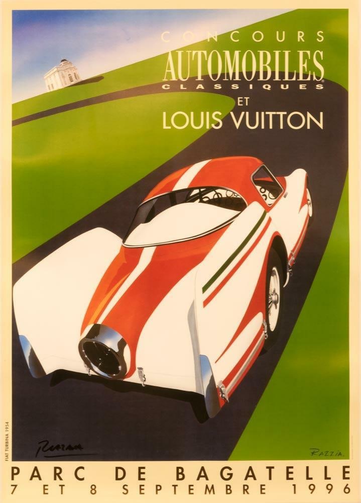 Razzia Concours Bagatelle Fiat Turbina 1996 Poster Original Hand Signed By: Razzia Concours Bagatelle Fiat Turbina 1996 Poster Original Hand Signed By This listing features Razzia Concours Bagatelle Fiat Turbina 1996 Poster Original Hand Signed By. Item specifics are