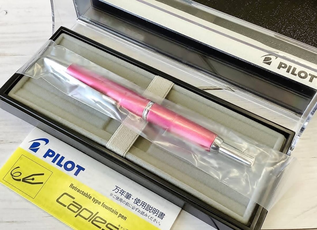 Unused Pilot Capless Decimo Coral Pink 18K Fountain Pen Fine Nib: Unused Pilot Capless Decimo Coral Pink 18K Fountain Pen Fine Nib This listing features Unused Pilot Capless Decimo Coral Pink 18K Fountain Pen Fine Nib. Item specifics are provided below. Item