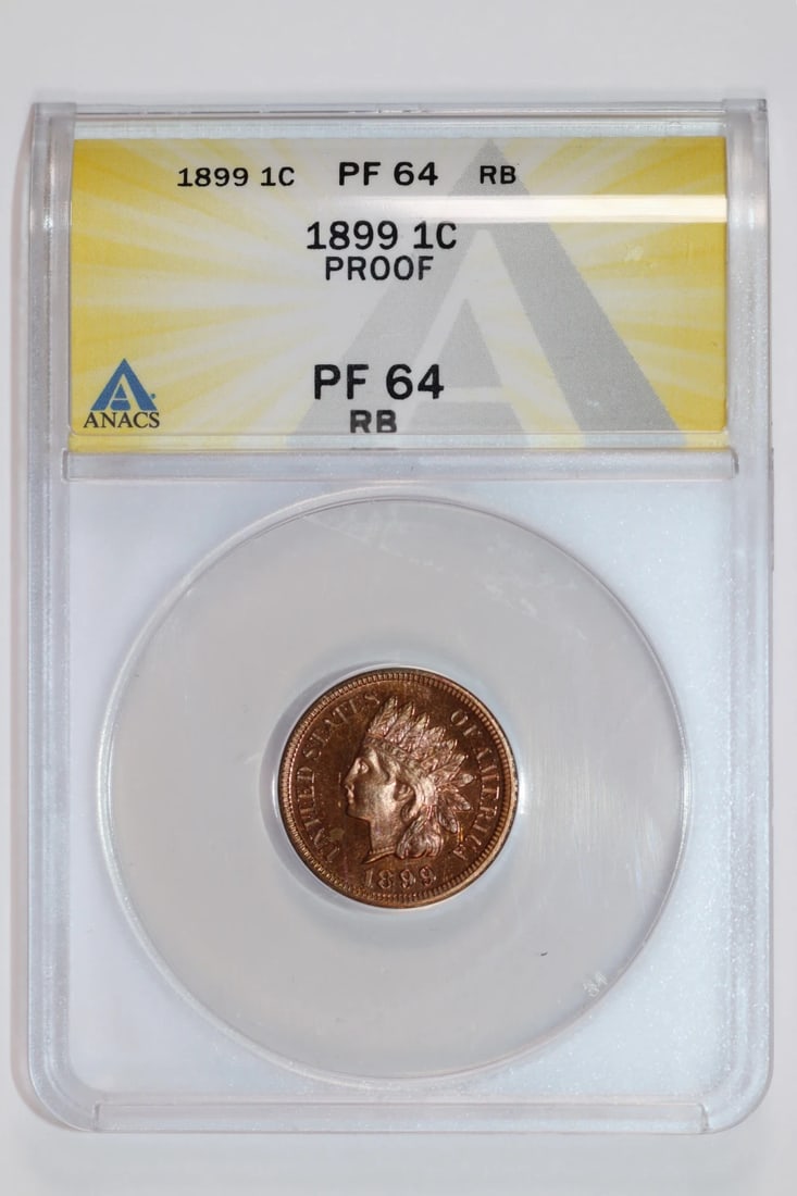 PQ 1899 PROOF INDIAN HEAD CENT ANACS PR64 RB VERY: PQ 1899 PROOF INDIAN HEAD CENT ANACS PR64 RB VERY This listing features PQ 1899 PROOF INDIAN HEAD CENT ANACS PR64 RB VERY. Item specifics are provided below. Item Specifics: Certification: ANACS Compo