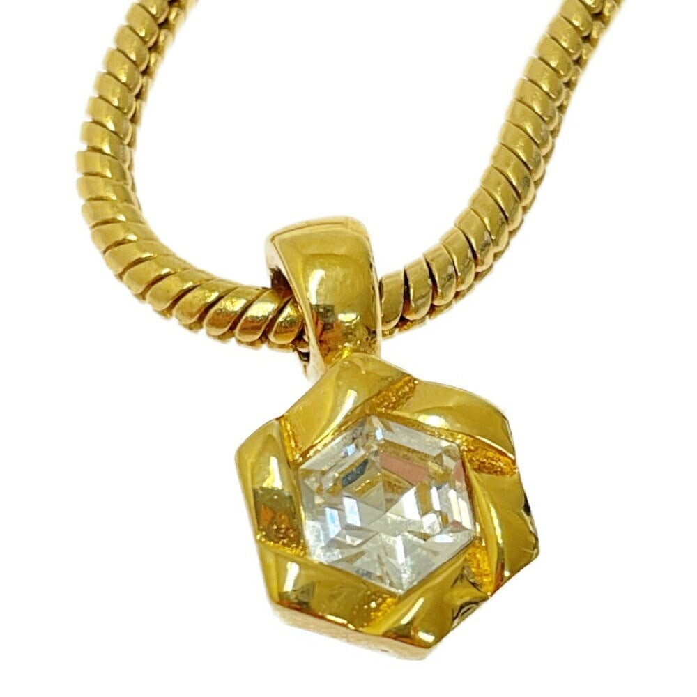 Necklace Christian Dior Vintage Rhinestone Hexagon Gold Plated Snake Chain: Necklace Christian Dior Vintage Rhinestone Hexagon Gold Plated Snake Chain This listing features Necklace Christian Dior Vintage Rhinestone Hexagon Gold Plated Snake Chain. Item specifics are provided