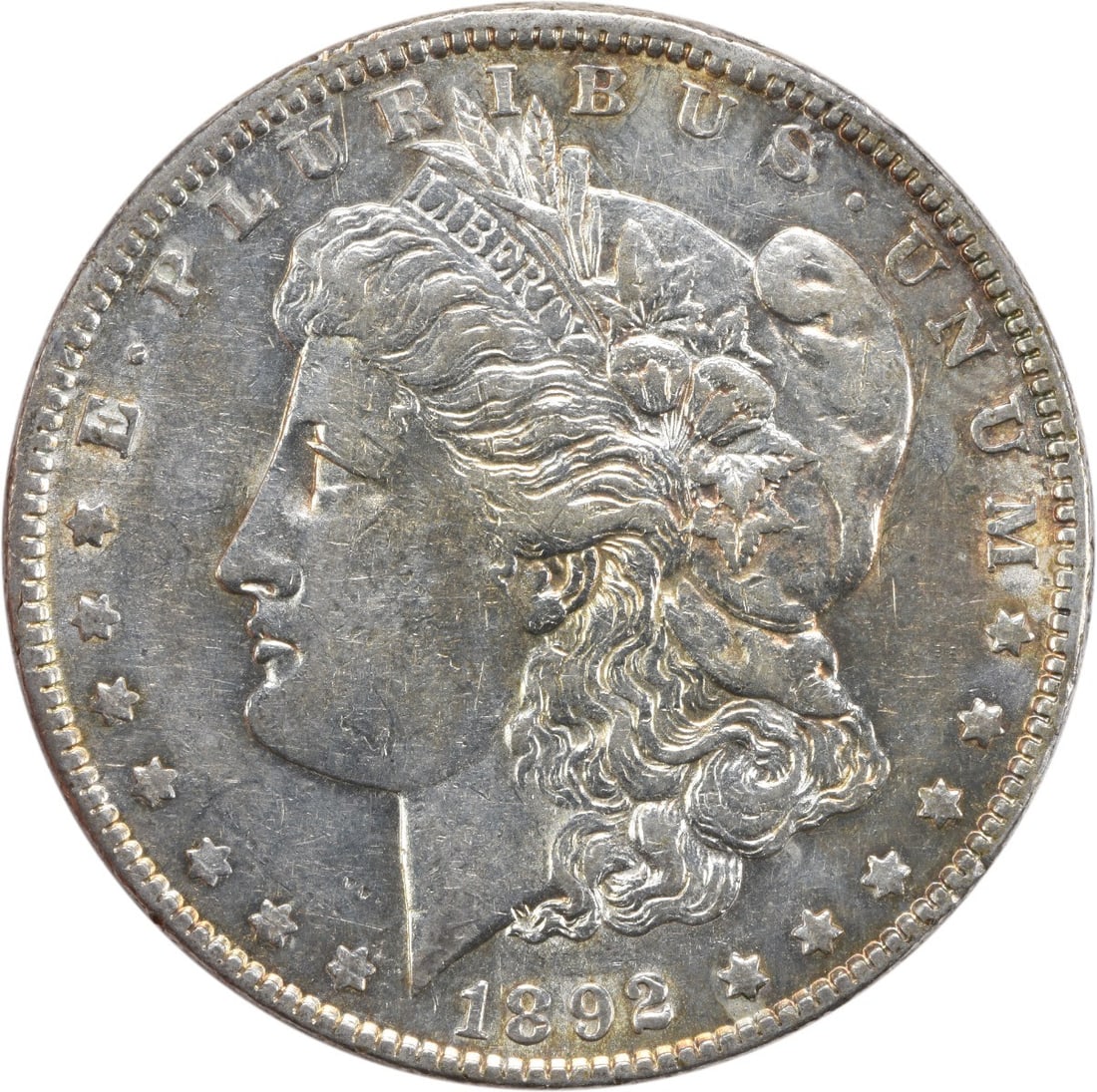 Uncertified 1892 Morgan Silver Dollar AU: Uncertified 1892 Morgan Silver Dollar AU This listing features Uncertified 1892 Morgan Silver Dollar AU. Item specifics are provided below. Item Specifics: Certification: Uncertified Circulated/Uncirc