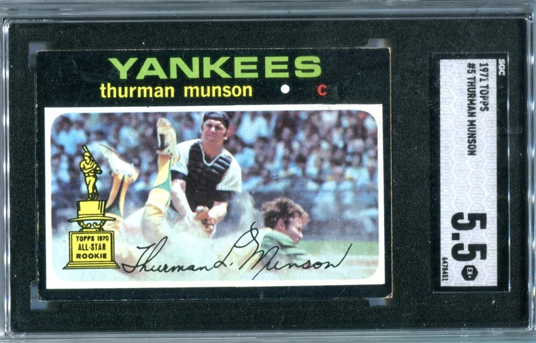 Card Thurman Munson 1971 Topps #5 (SGC) EX 5.5 (1 of 2)