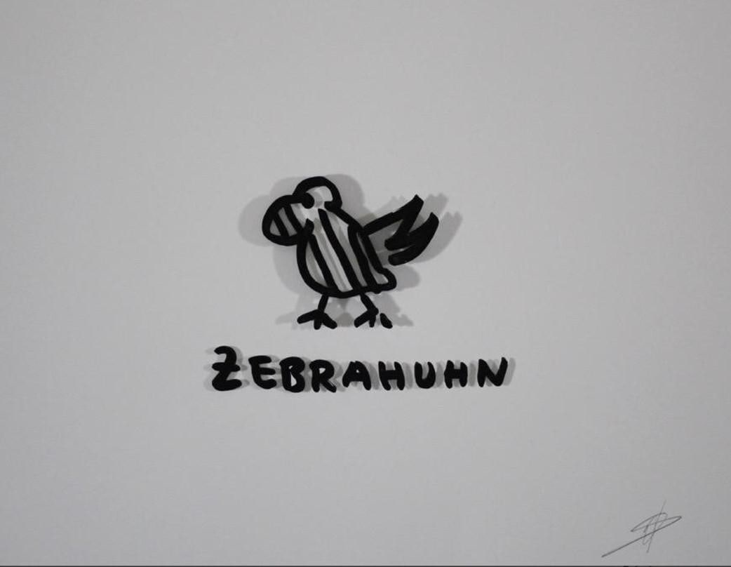 Bird ZEBRAHUHN by Helge Schneider Signed 3D Art Print 2016: Bird ZEBRAHUHN by Helge Schneider Signed 3D Art Print 2016 This listing features Bird ZEBRAHUHN by Helge Schneider Signed 3D Art Print 2016. Item specifics are provided below. Item Specifics: Artist: