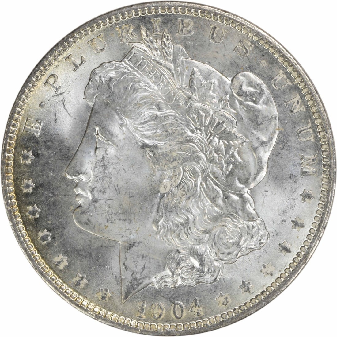 Uncertified 1904-O Morgan Silver Dollar BU (1 of 2)