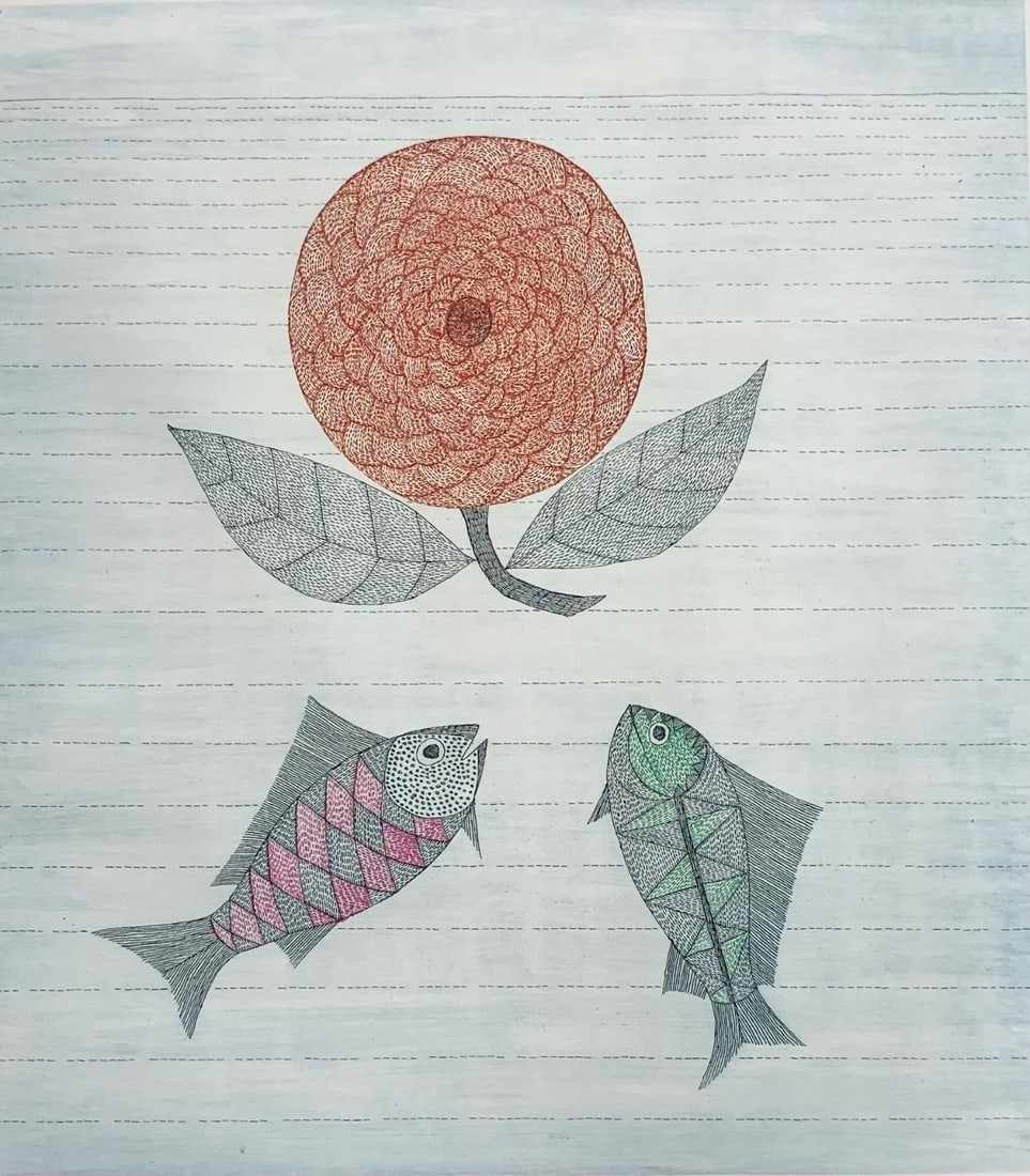 Collectible Keiko Minami Fish and Flowers Etching 1985 Signed 47/ 100 Sheet Only: Collectible Keiko Minami Fish and Flowers Etching 1985 Signed 47/ 100 Sheet Only This listing features Collectible Keiko Minami Fish and Flowers Etching 1985 Signed 47/ 100 Sheet Only. Item specifics
