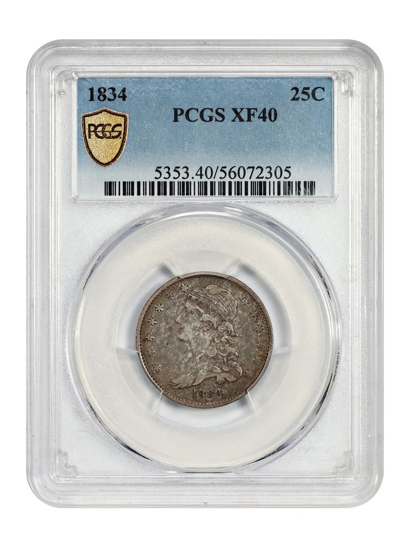 Great Type Coin - 1834 25C PCGS XF40 - Capped Bust Quarter (1 of 4)