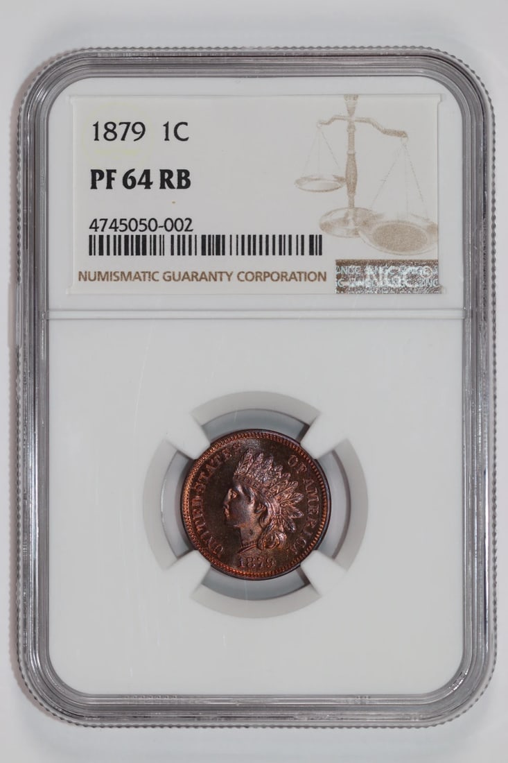 WOW LOOKS NICER - 1879 PROOF INDIAN HEAD CENT NGC PR64 RB (1 of 2)