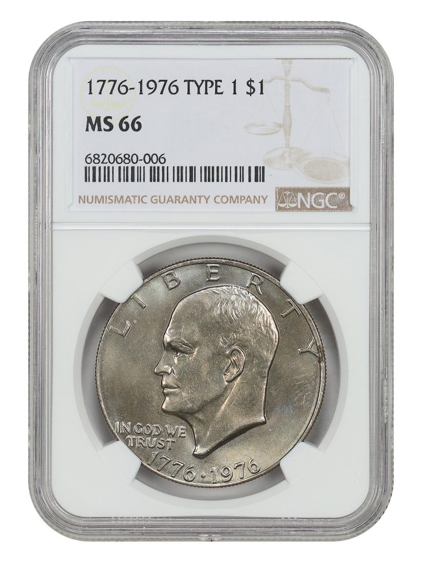 Ike Dollar - 1976 $1 NGC MS66 (Type 1) (1 of 4)